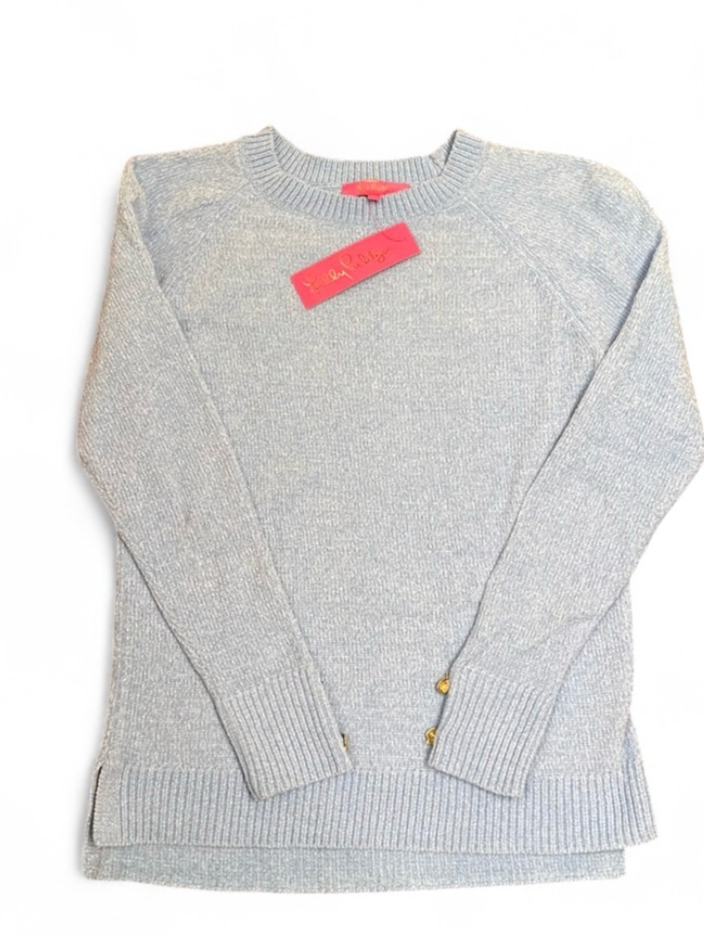Lilly Pulitzer Blue Chenille Sweater NWT Size Small